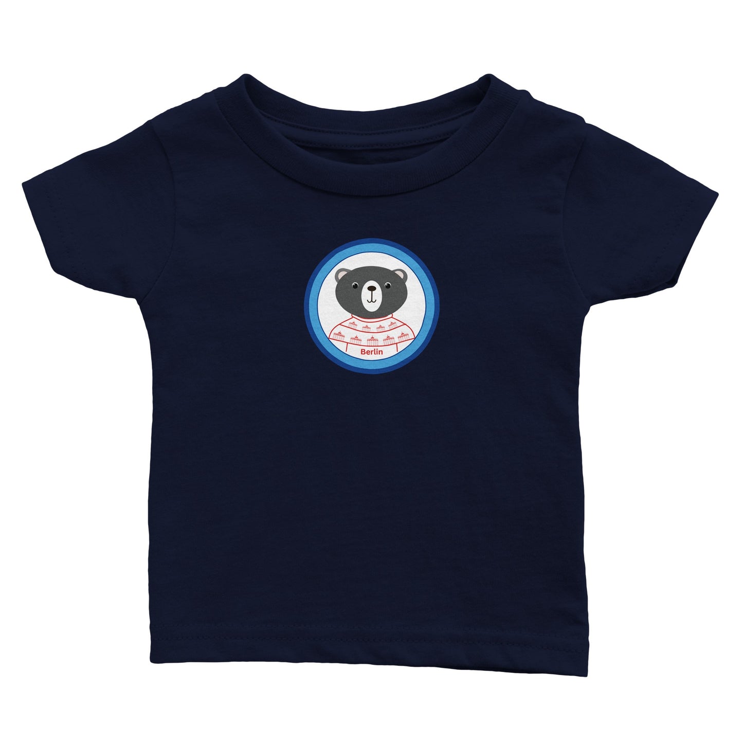 Berlin Kleiner Bär Klassisches Baby-T-Shirt mit Rundhalsausschnitt