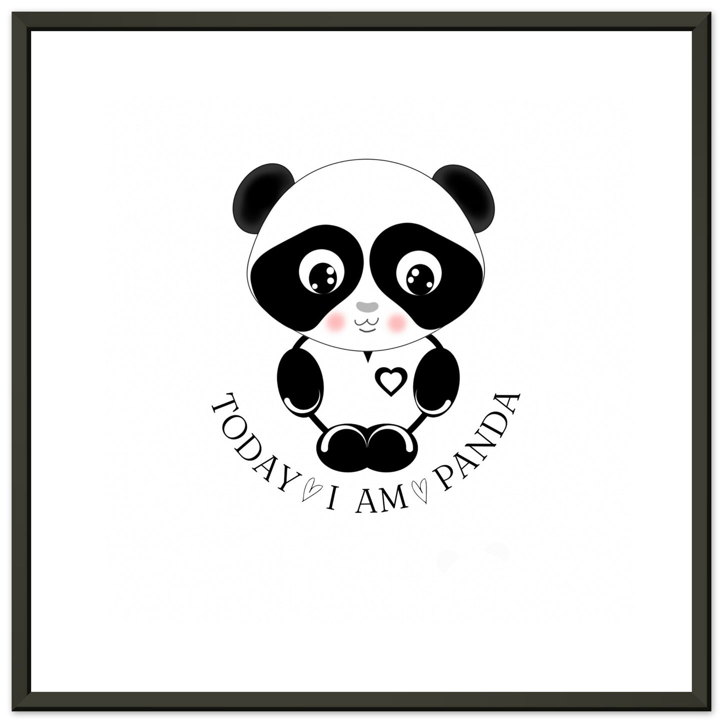 Today I am Panda Premium-Poster aus mattem Papier mit Metallrahmen