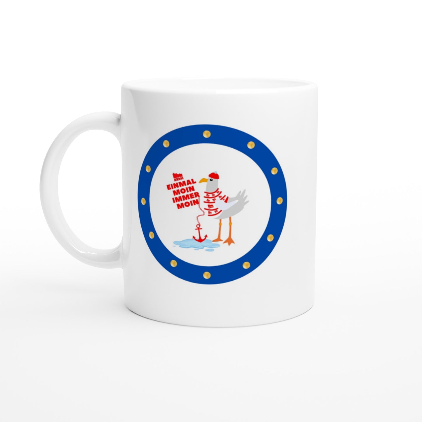 Weiße Keramiktasse