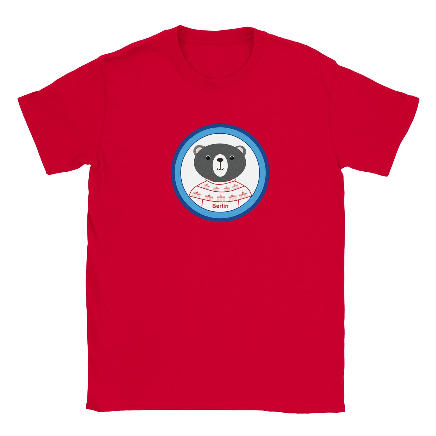 Berlin Kleiner Bär Klassisches Kinder-T-Shirt mit Rundhalsausschnitt