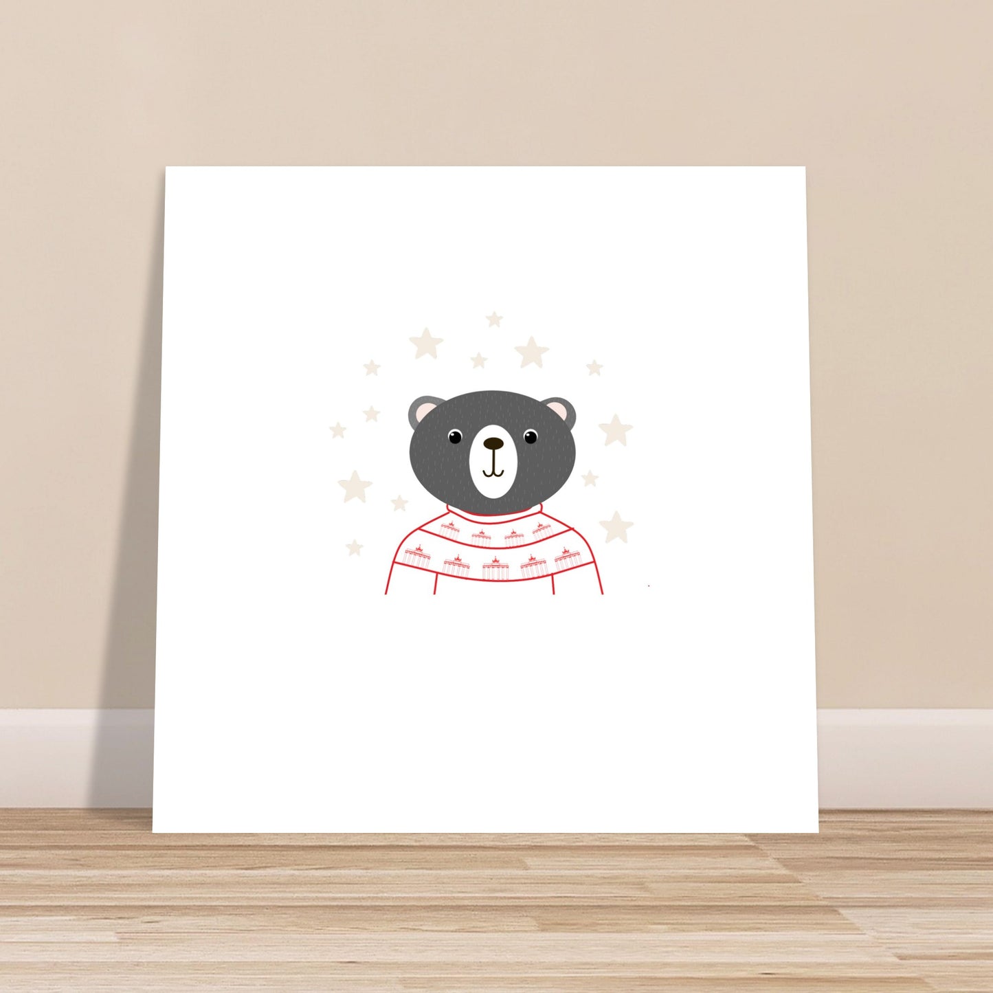 Berlin Kleiner Bär Premium Poster auf mattem Papier