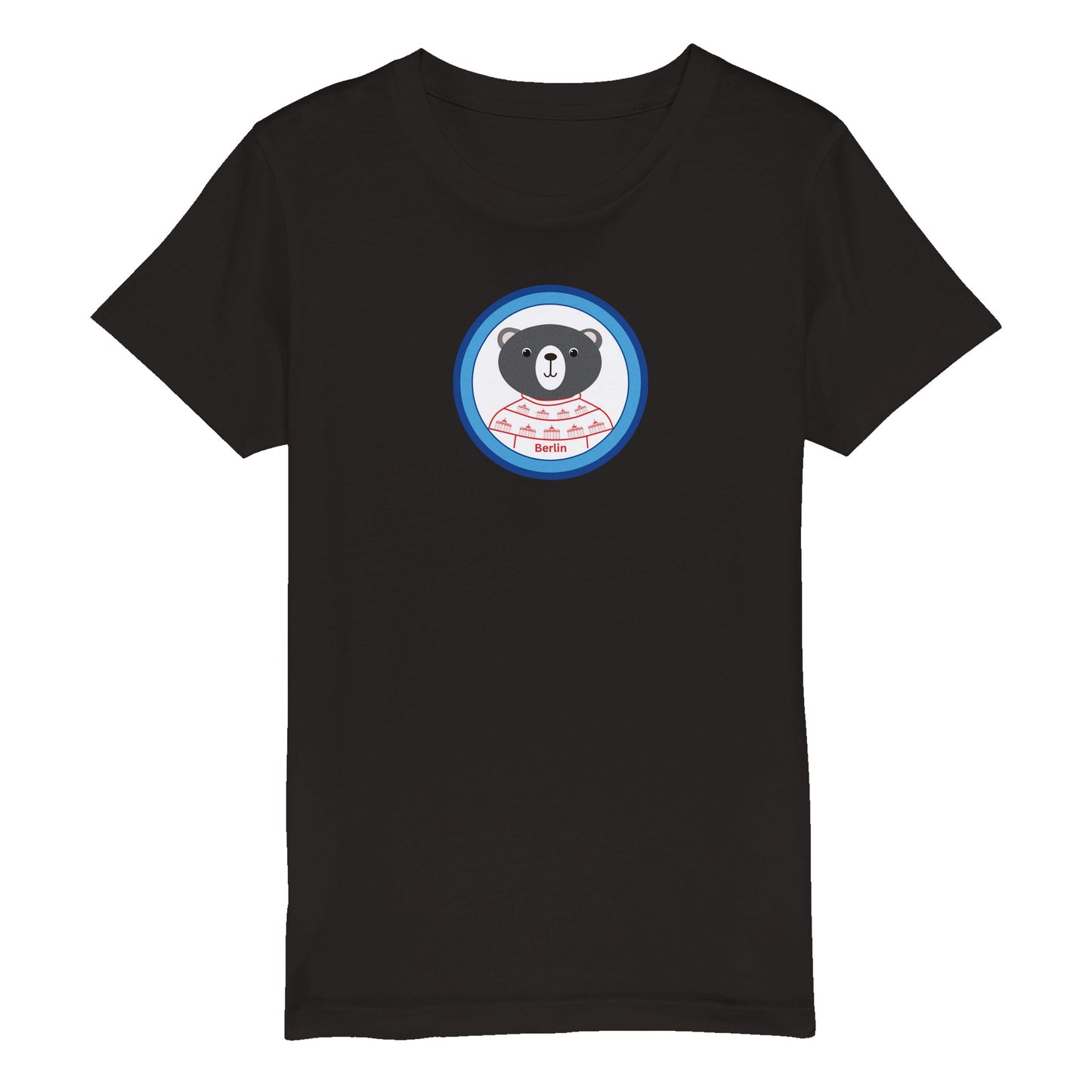Berlin Kleiner Bär Bio Kinder-T-Shirt mit Rundhalsausschnitt