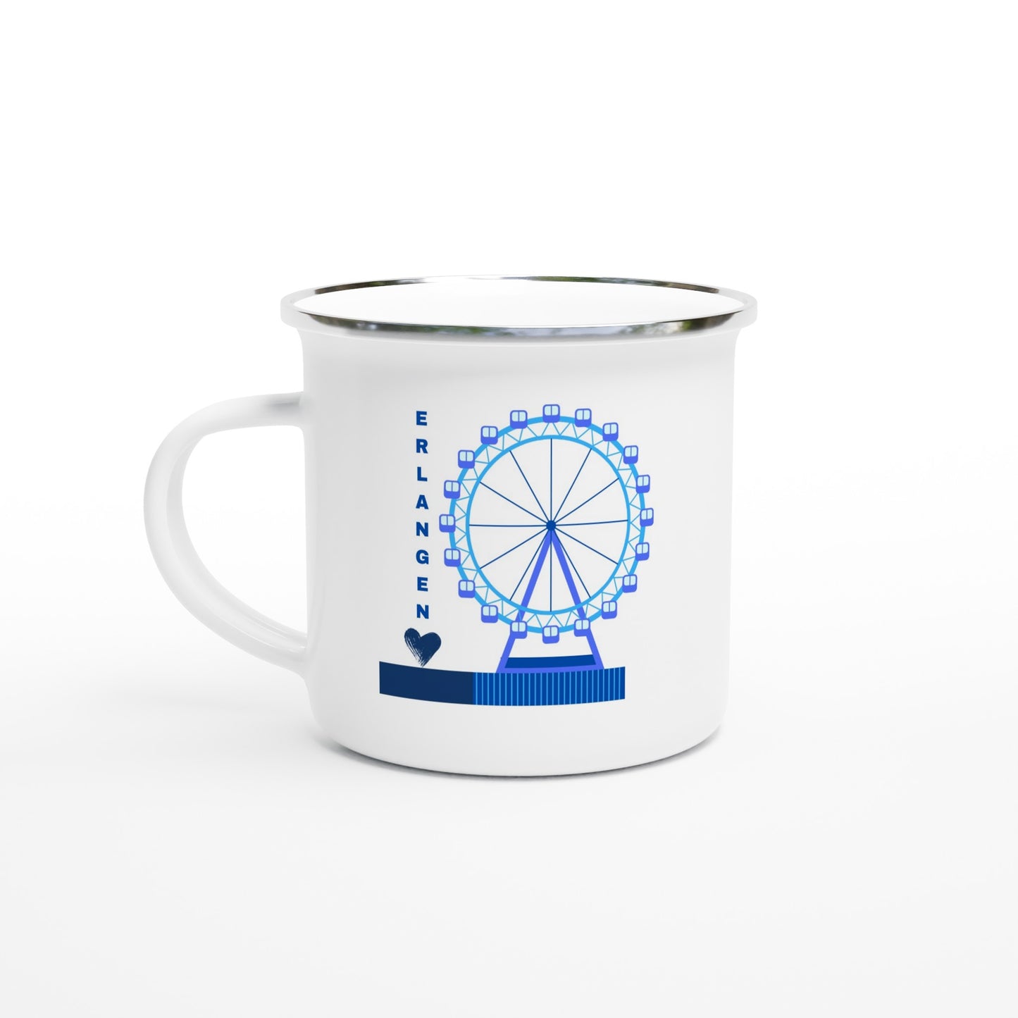 Erlangen Weiße Emaille-Tasse (12oz)