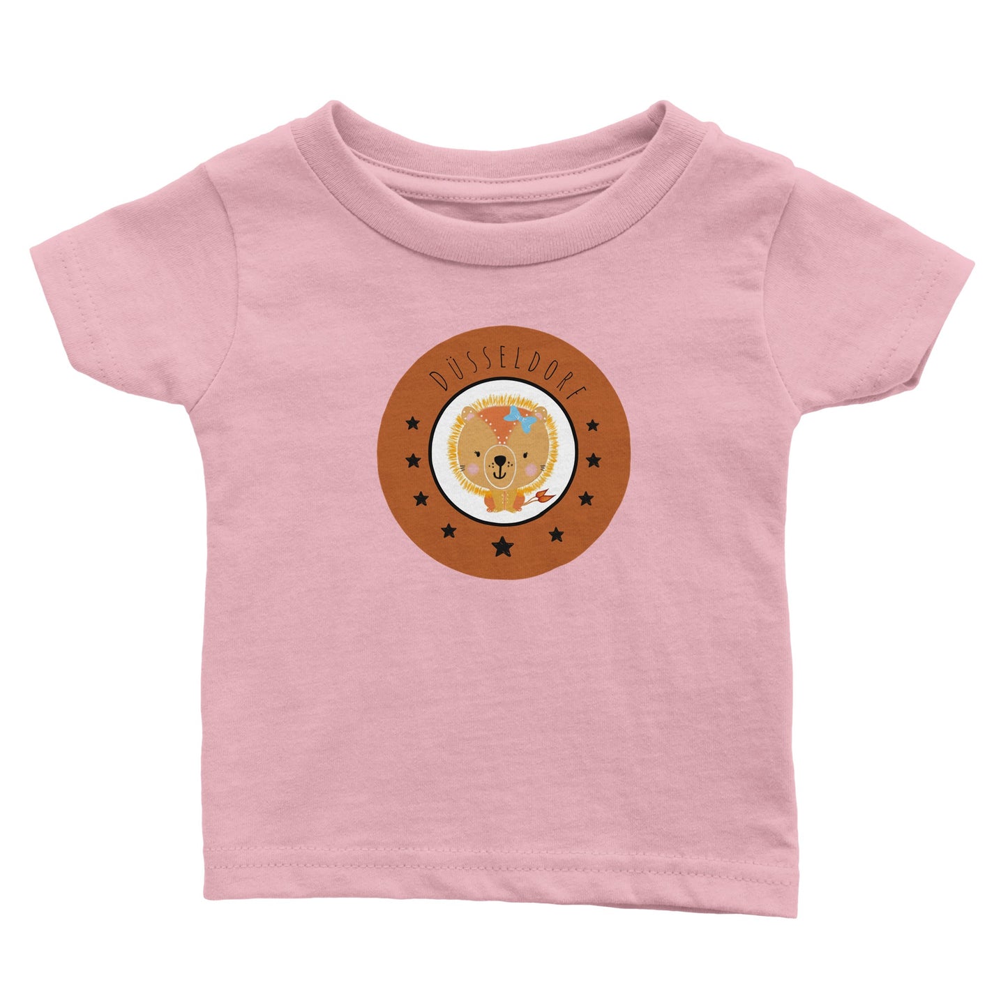 Düsseldorf „Kleine Löwin“ Klassisches Baby-T-Shirt mit Rundhalsausschnitt