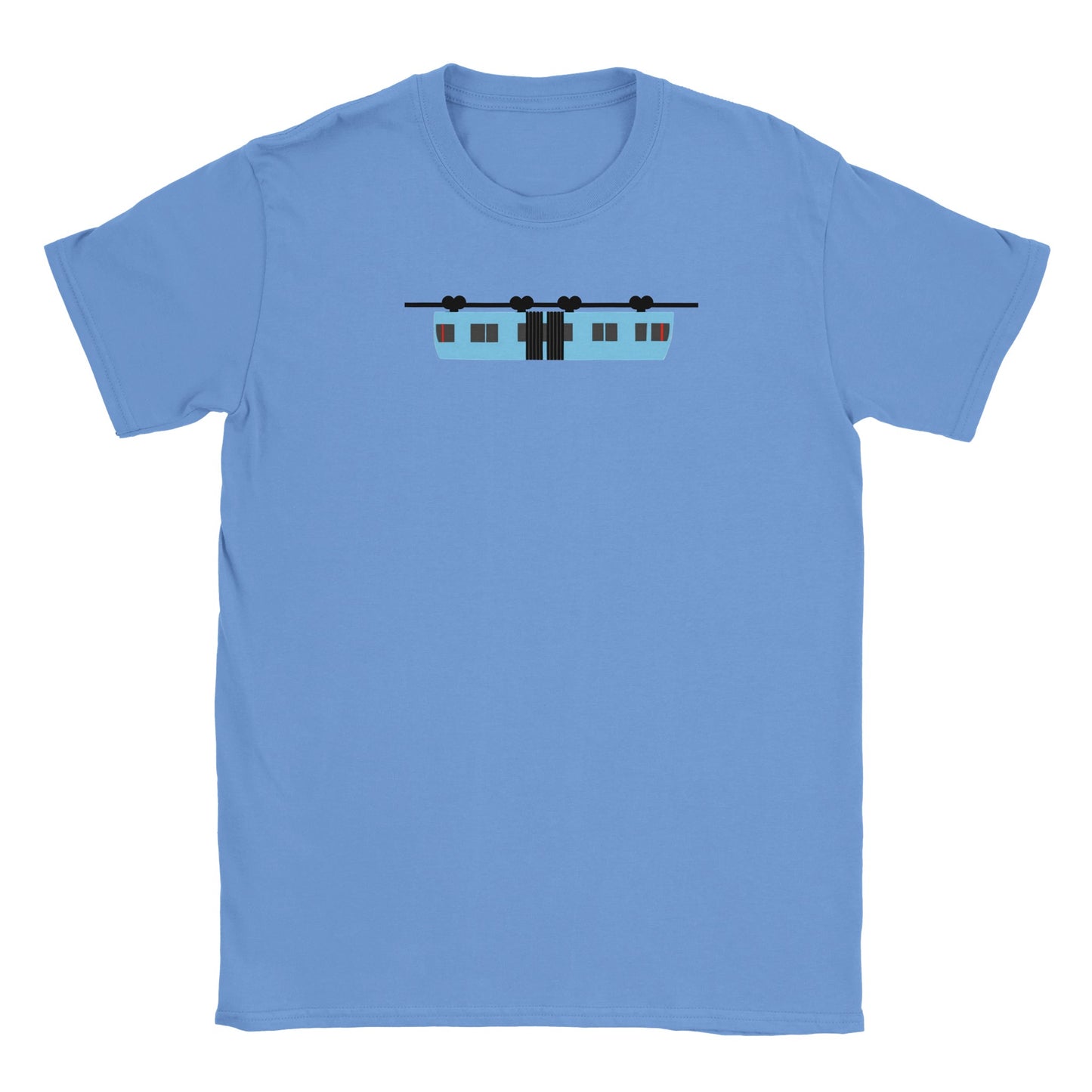 Blaue Schwebebahn Klassisches Kinder-T-Shirt mit Rundhalsausschnitt