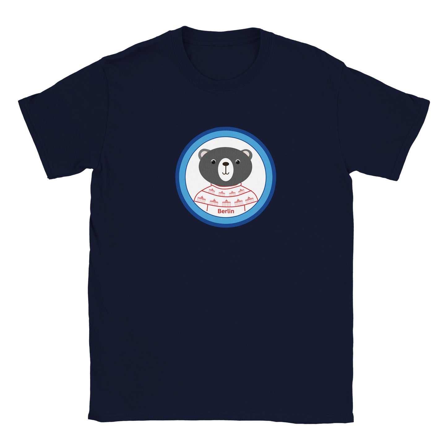 Berlin Kleiner Bär Klassisches Kinder-T-Shirt mit Rundhalsausschnitt