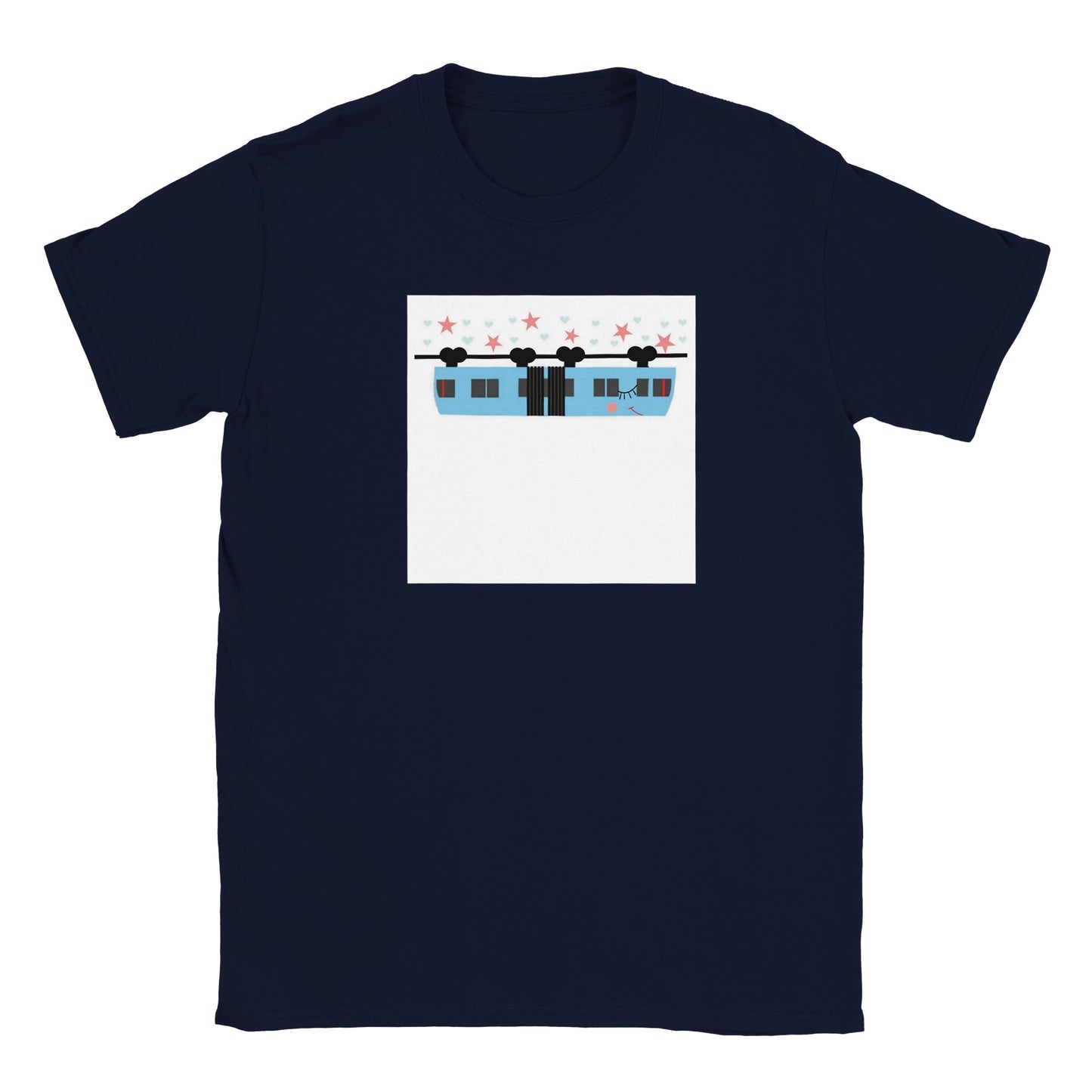 Wuppertal „Blaue Schwebebahn - Mädchen“ Klassisches Kinder-T-Shirt mit Rundhalsausschnitt
