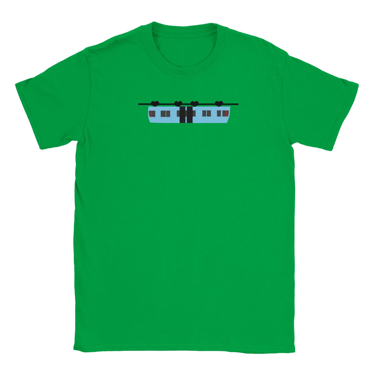 Blaue Schwebebahn Klassisches Kinder-T-Shirt mit Rundhalsausschnitt