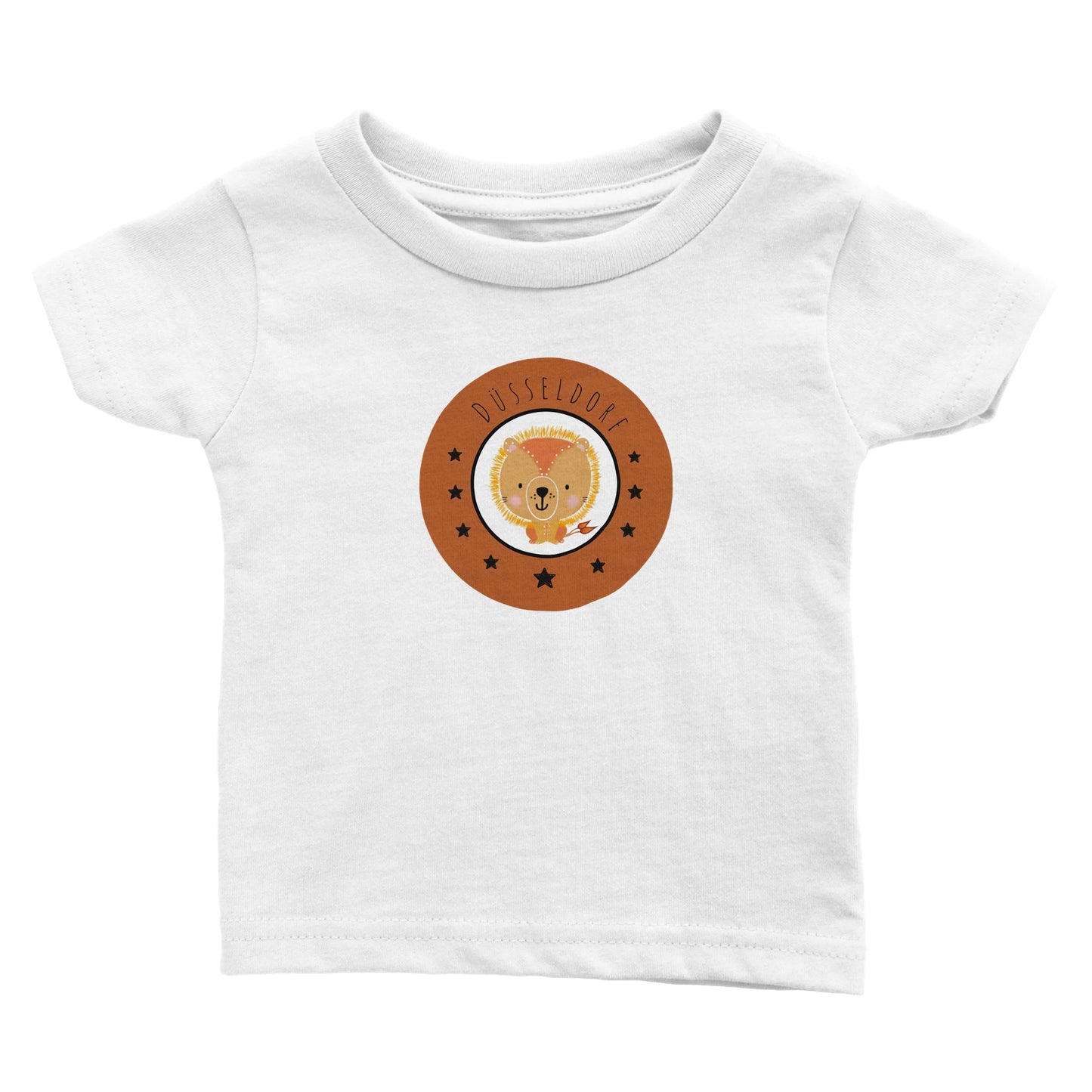 Düsseldorf Kleiner Löwe - Klassisches Baby-T-Shirt mit Rundhalsausschnitt