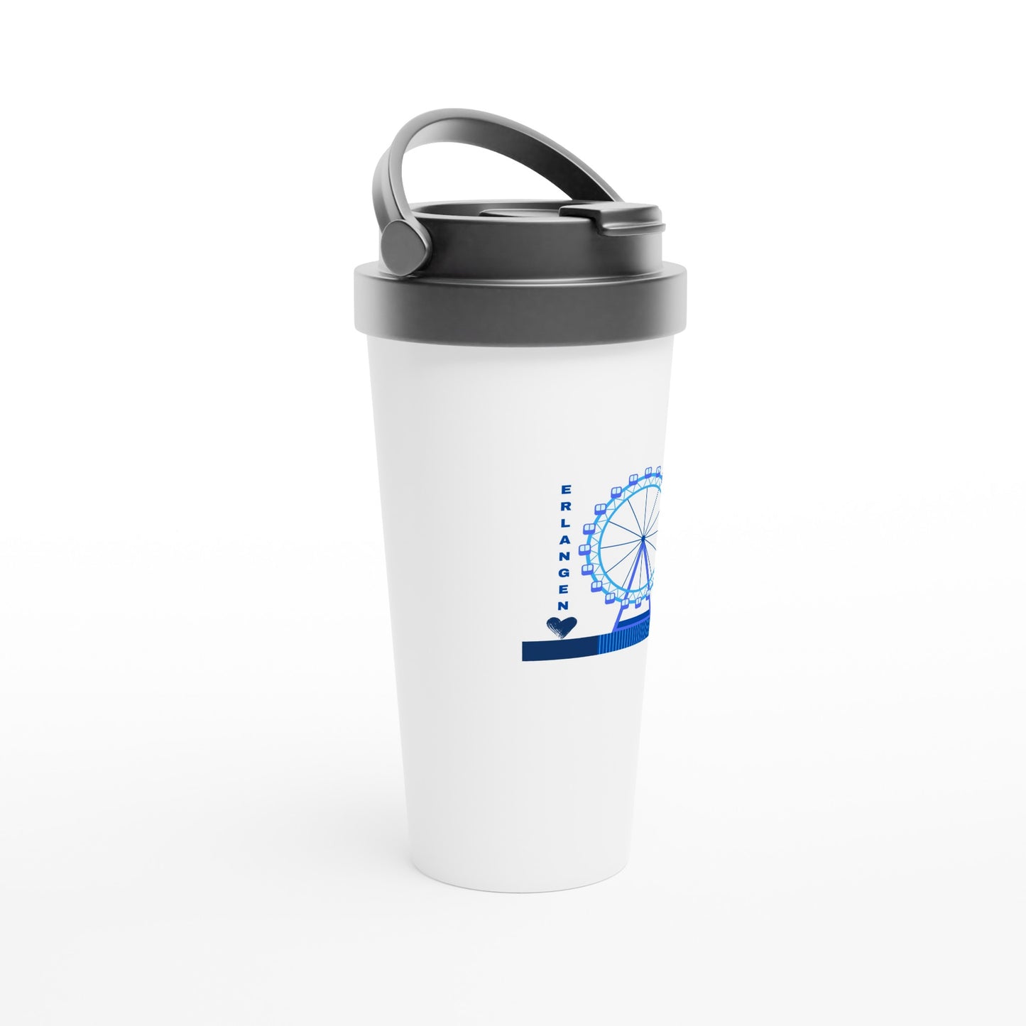 Erlangen Weißer Edelstahl-Reisebecher (15oz)