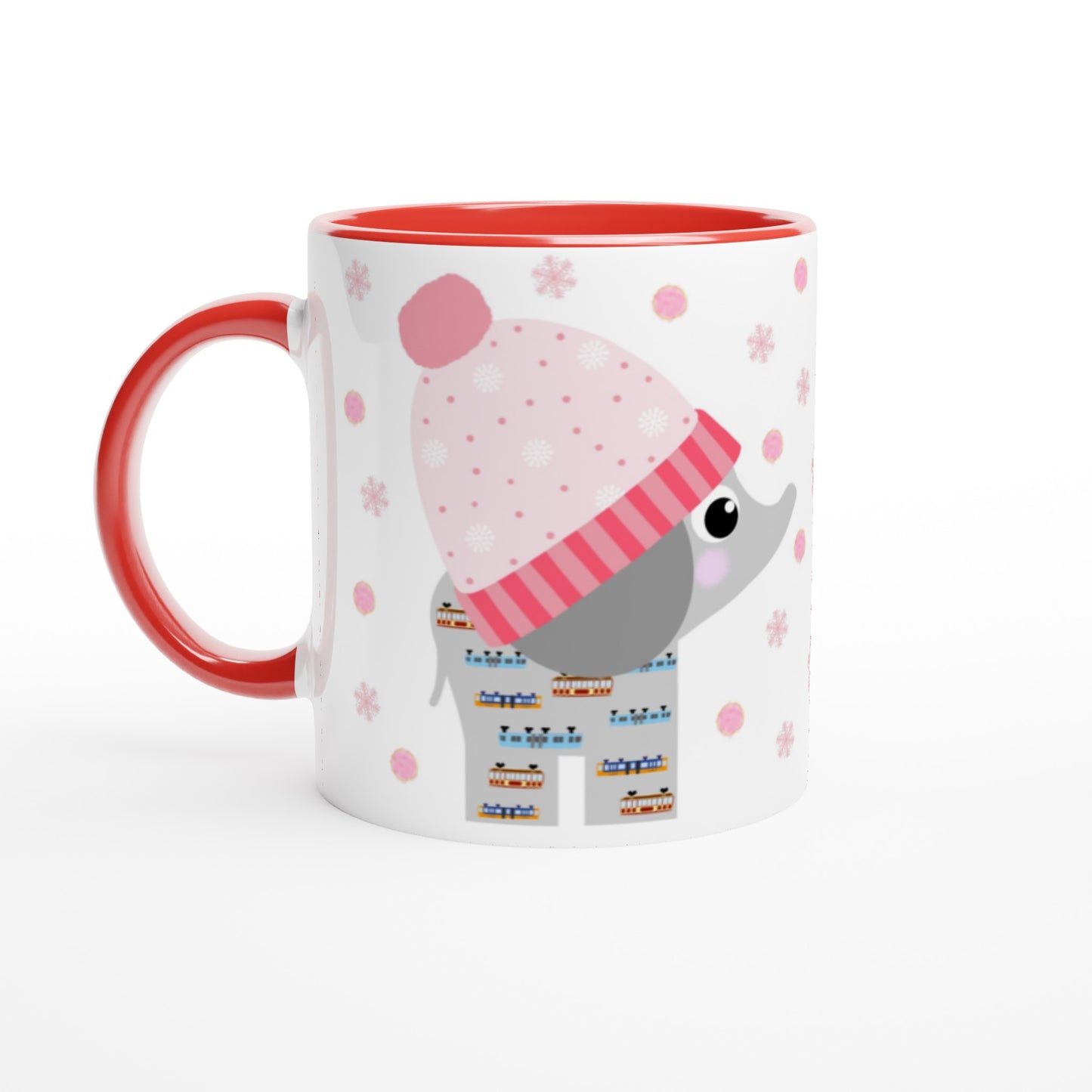 Wuppertal Tuffi Mädchen Weiße Keramiktasse 11oz mit Farbe an der Innenseite