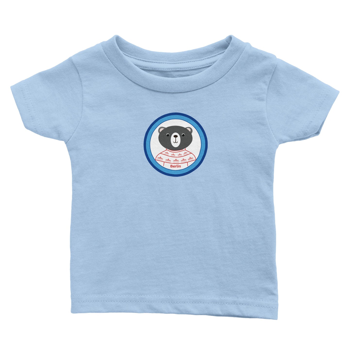 Berlin Kleiner Bär Klassisches Baby-T-Shirt mit Rundhalsausschnitt