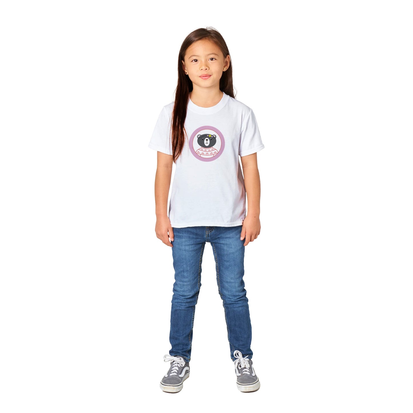 Berlin Kleine Bärin Klassisches Kinder-T-Shirt mit Rundhalsausschnitt