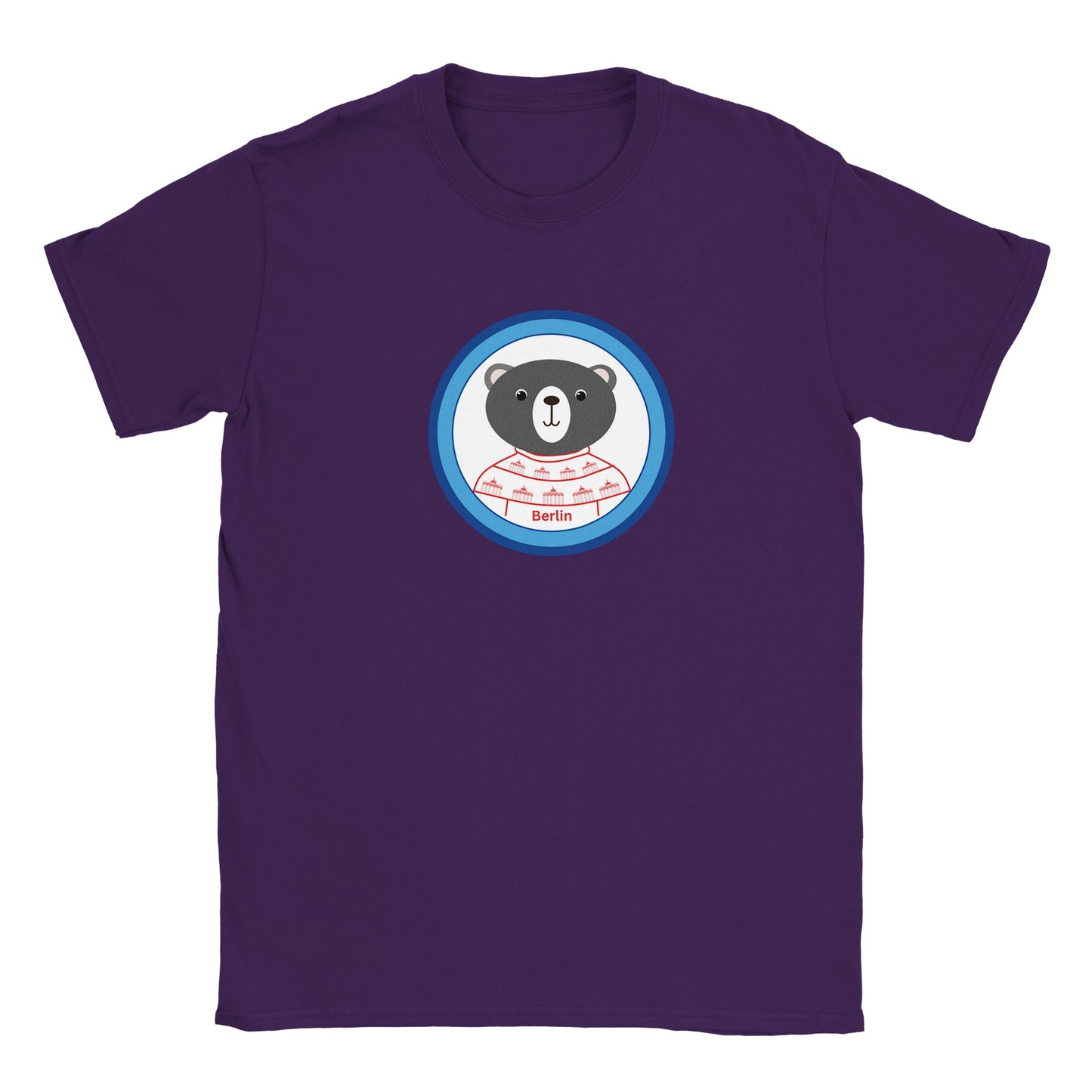 Berlin Kleiner Bär Klassisches Kinder-T-Shirt mit Rundhalsausschnitt