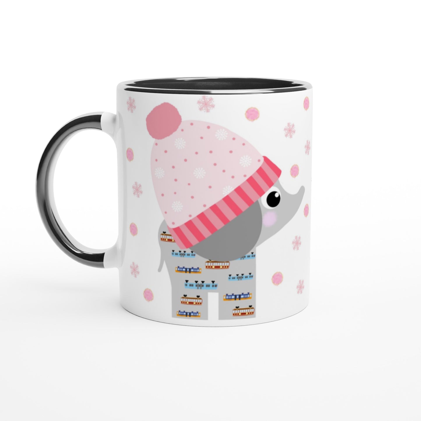 Wuppertal Tuffi Mädchen Weiße Keramiktasse 11oz mit Farbe an der Innenseite