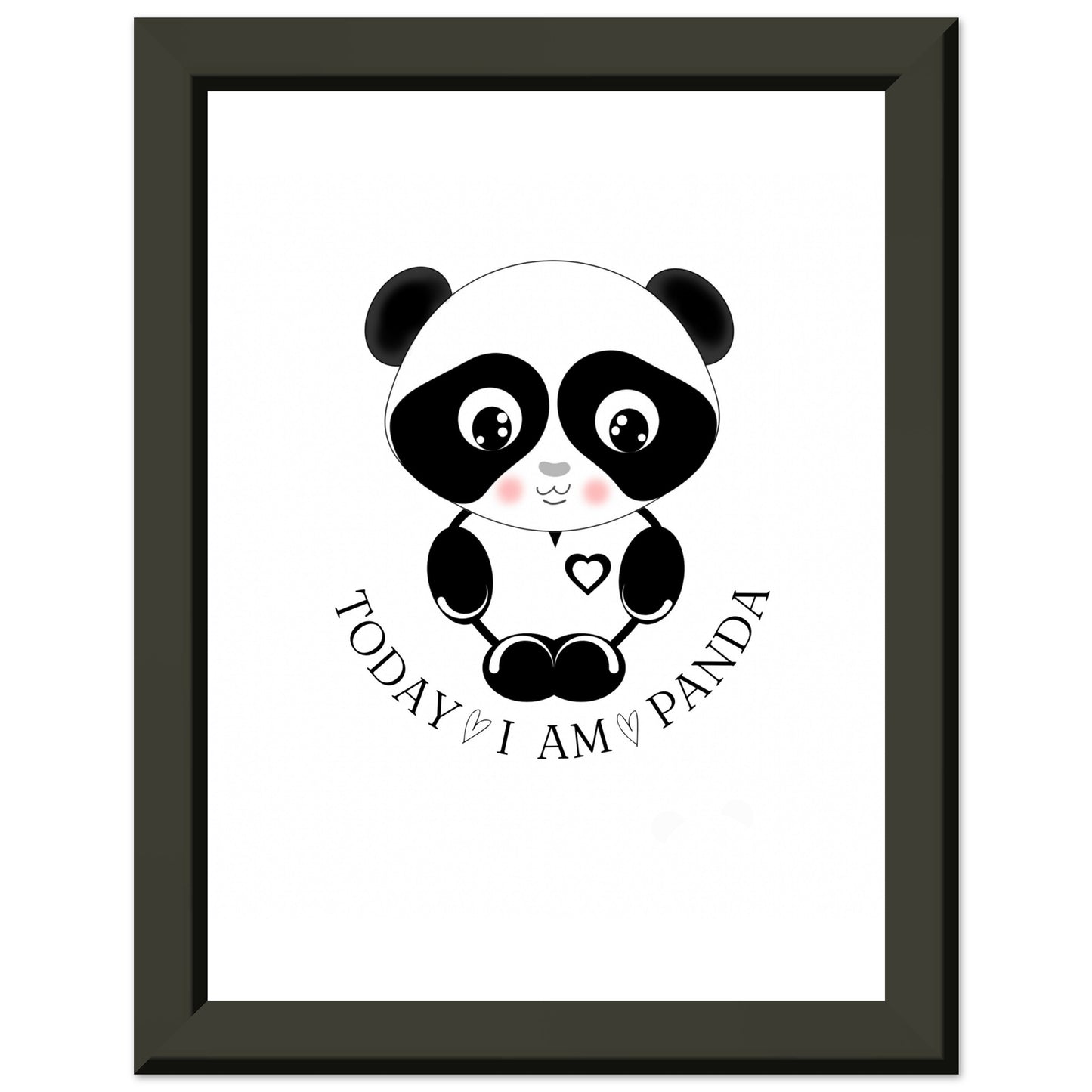 Today I am Panda Premium-Poster aus mattem Papier mit Metallrahmen