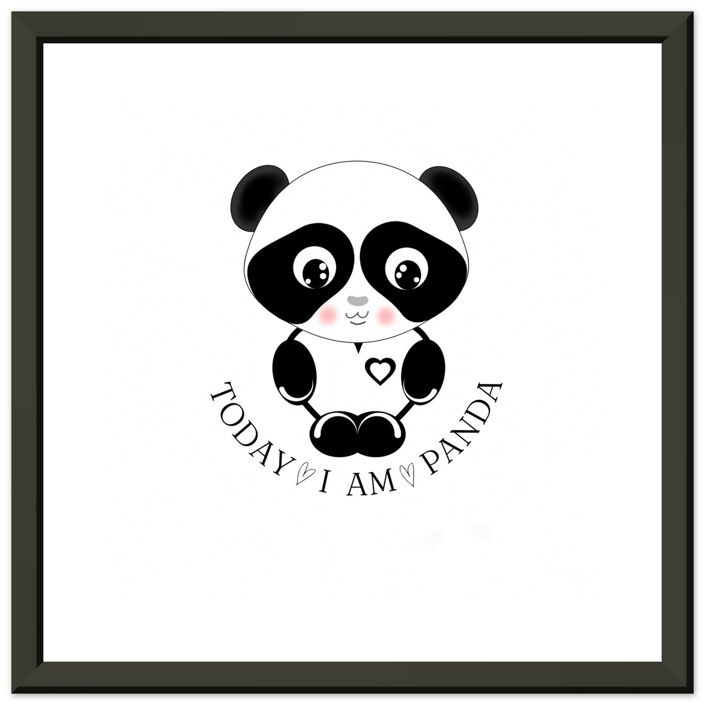 Today I am Panda Premium-Poster aus mattem Papier mit Metallrahmen