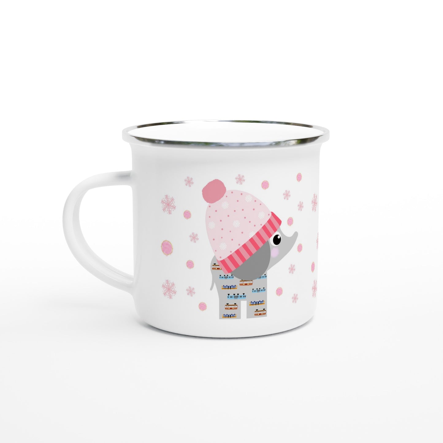 Wuppertal Tuffi Mädchen Weiße Emaille-Tasse (12oz)