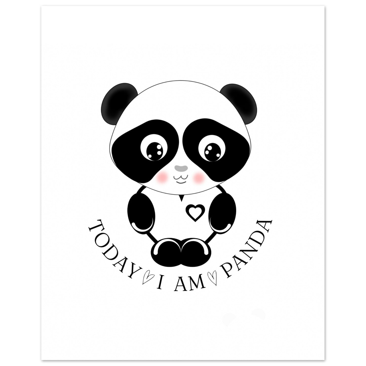 Panda Premium Poster auf mattem Papier