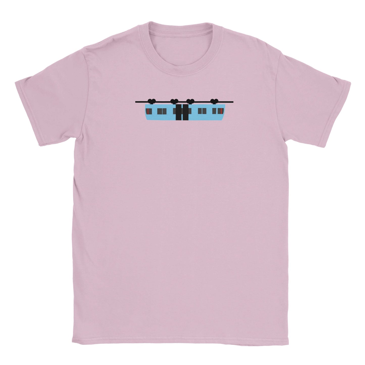 Blaue Schwebebahn Klassisches Kinder-T-Shirt mit Rundhalsausschnitt