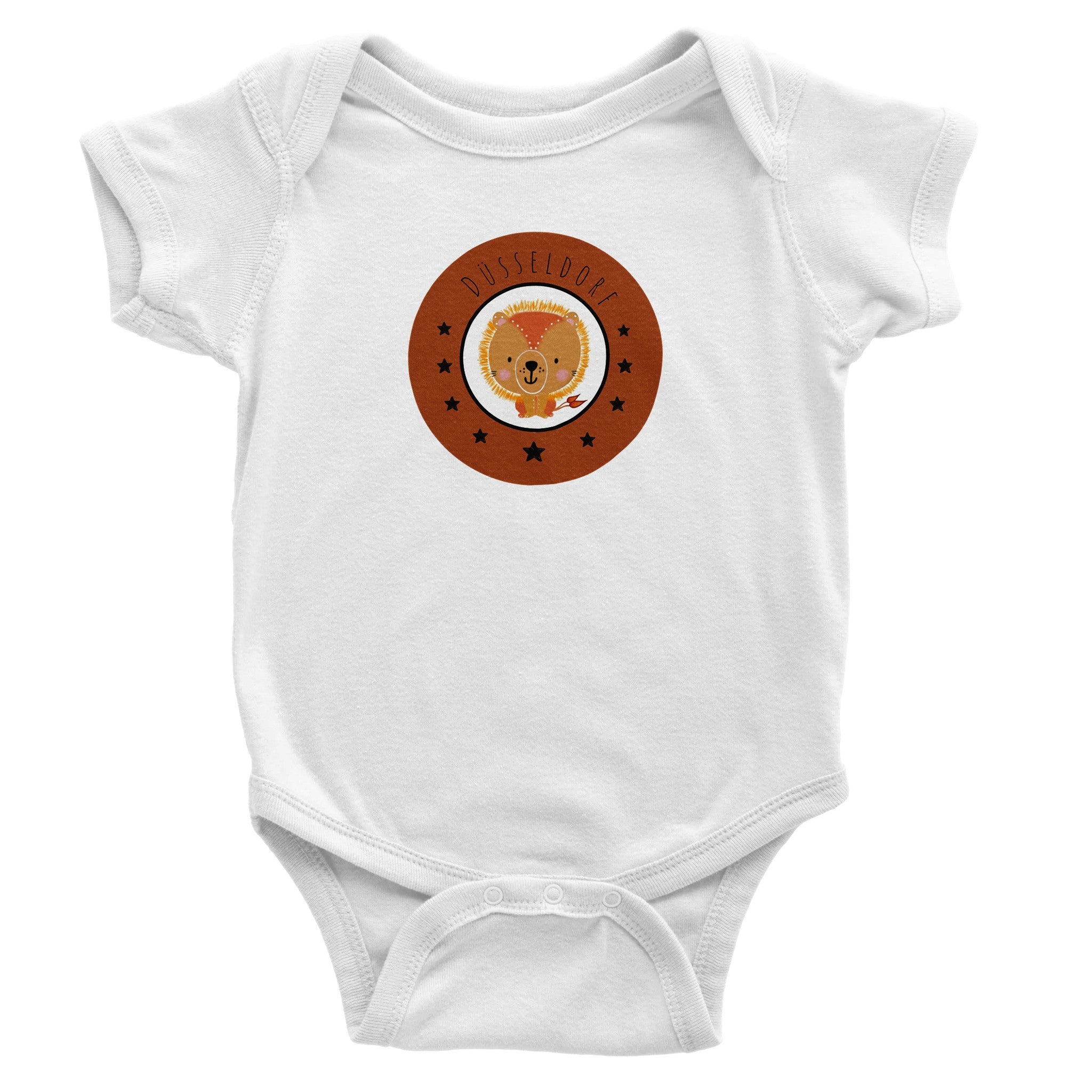 Düsseldorf Kleiner Löwe - Klassischer kurzärmeliger Baby-Strampler
