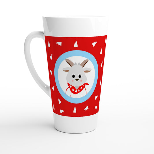 Weiße Latte-Tasse 17oz