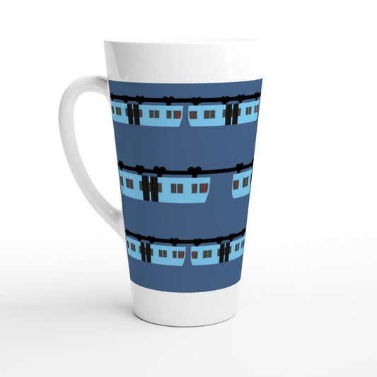 Wuppertal „Blaue Schwebebahn“ Weiße Latte-Tasse 17oz