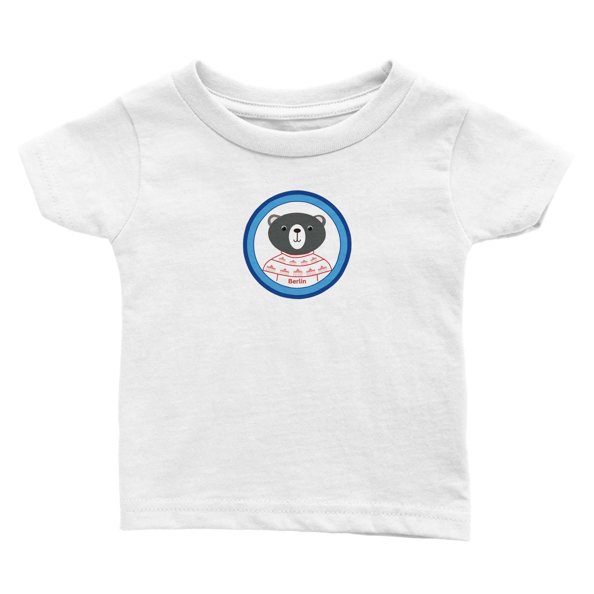 Berlin Kleiner Bär Klassisches Baby-T-Shirt mit Rundhalsausschnitt