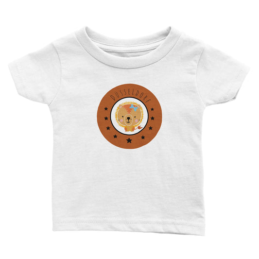 Düsseldorf „Kleine Löwin“ Klassisches Baby-T-Shirt mit Rundhalsausschnitt