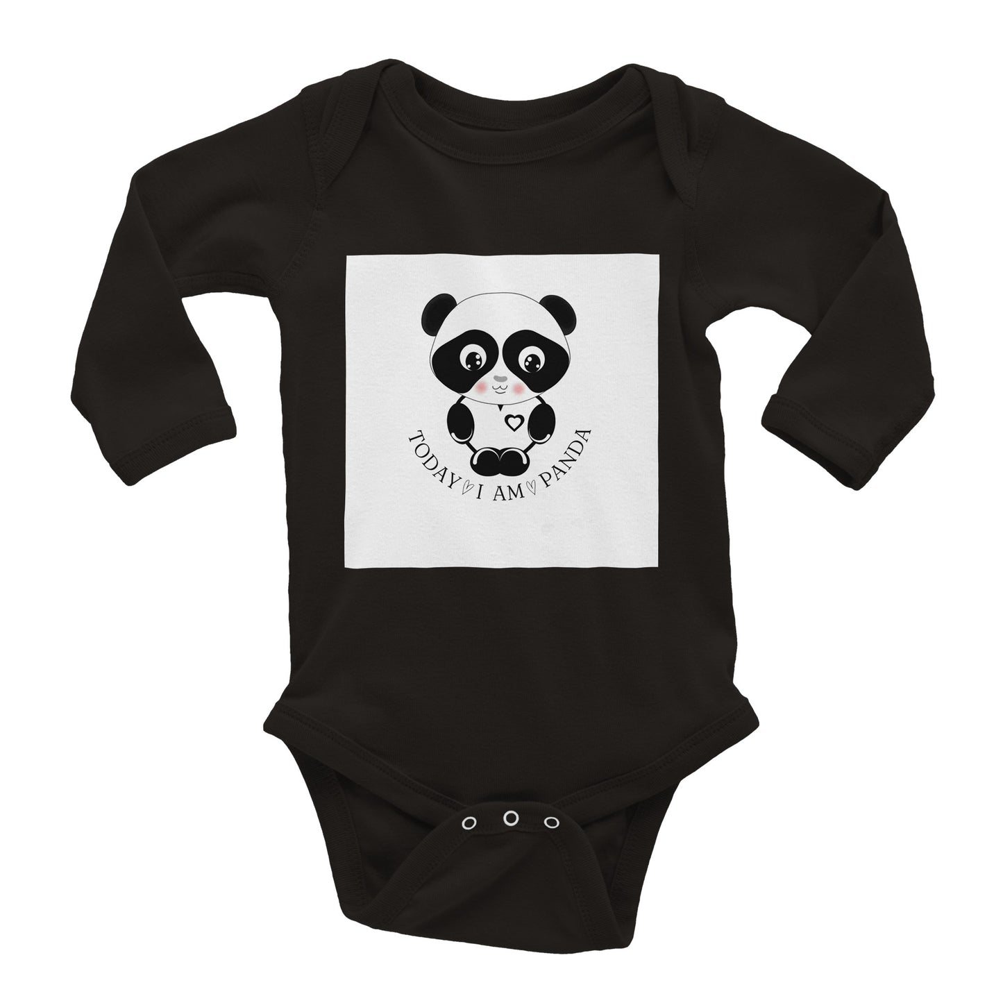 Today I am Panda Klassischer langärmliger Baby-Strampler