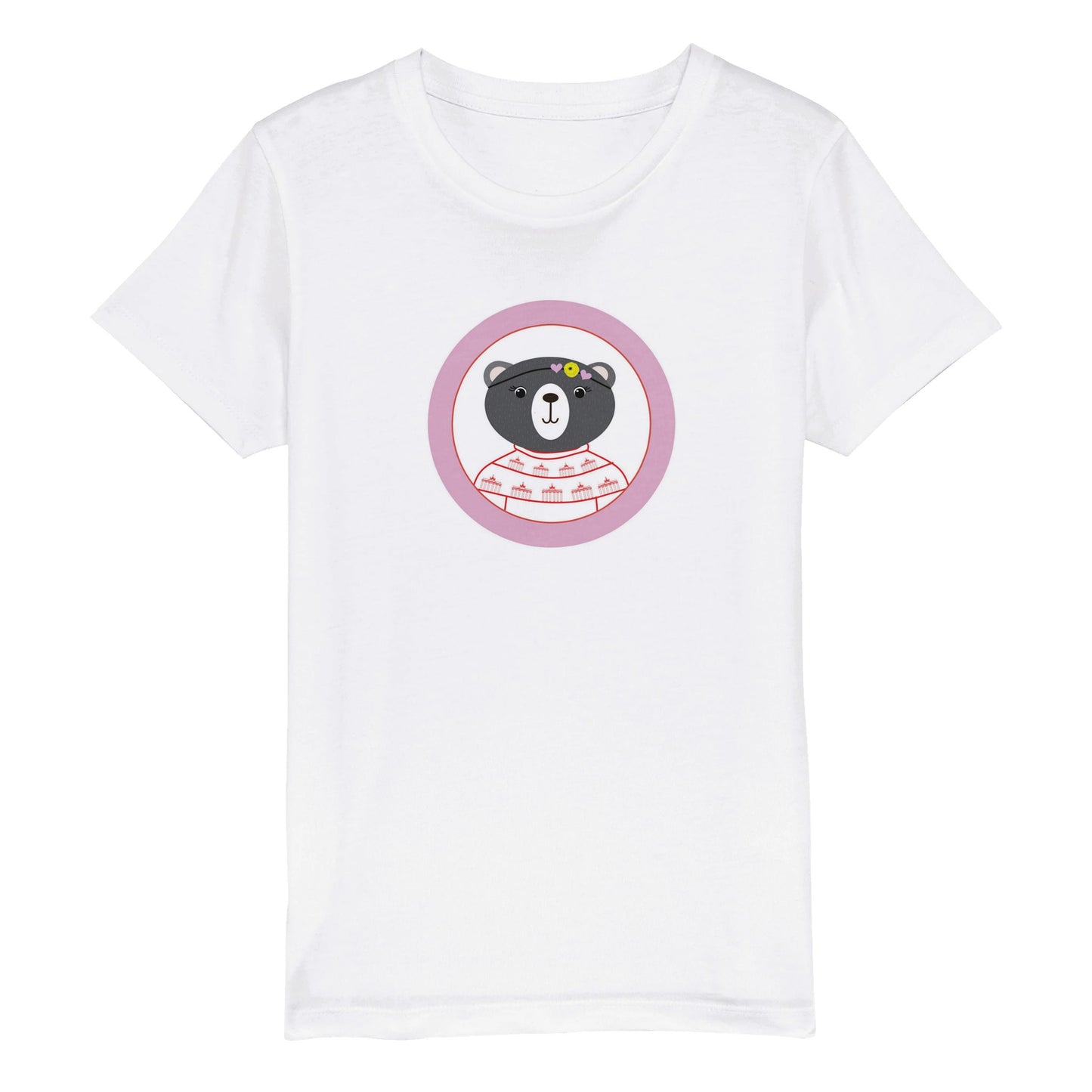Berlin Kleine Bärin Bio Kinder-T-Shirt mit Rundhalsausschnitt