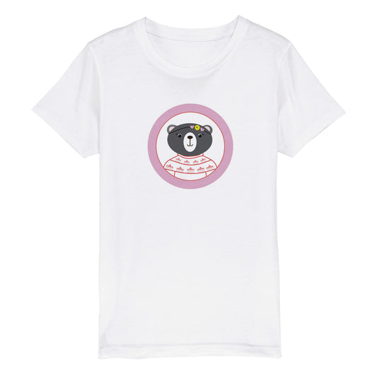 Berlin Kleine Bärin Bio Kinder-T-Shirt mit Rundhalsausschnitt