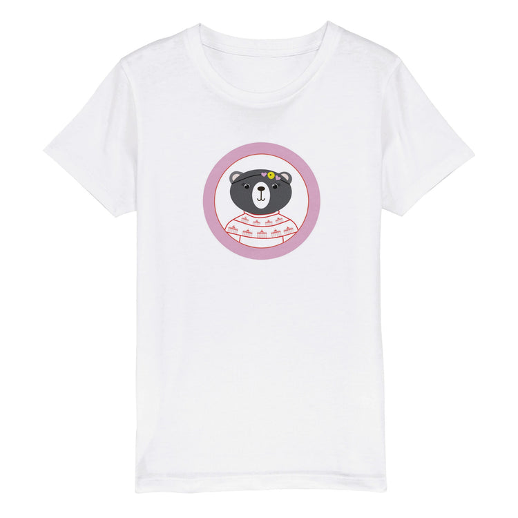 Berlin Kleine Bärin Bio Kinder-T-Shirt mit Rundhalsausschnitt