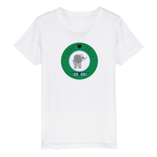 Wuppertal „I love Tuffi“ Bio Kinder-T-Shirt mit Rundhalsausschnitt