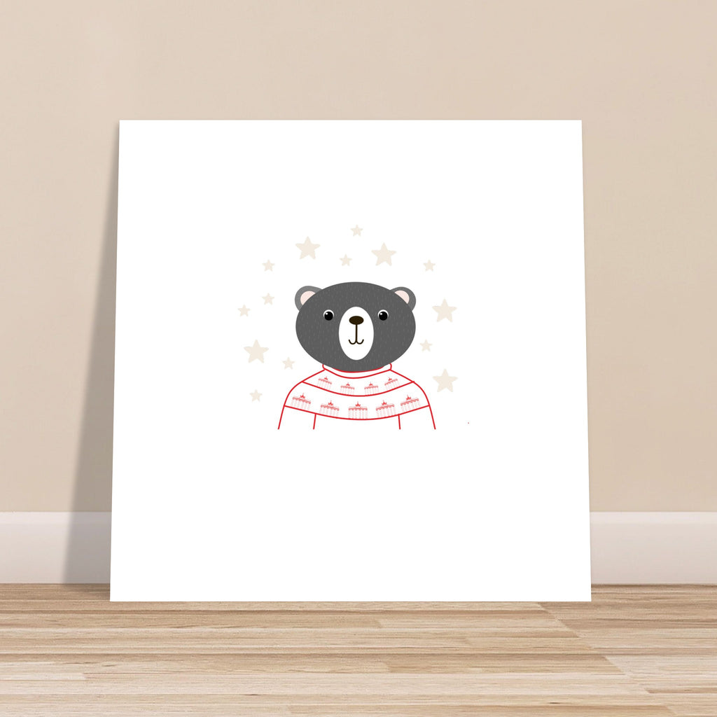 Berlin Kleiner Bär Premium Poster auf mattem Papier