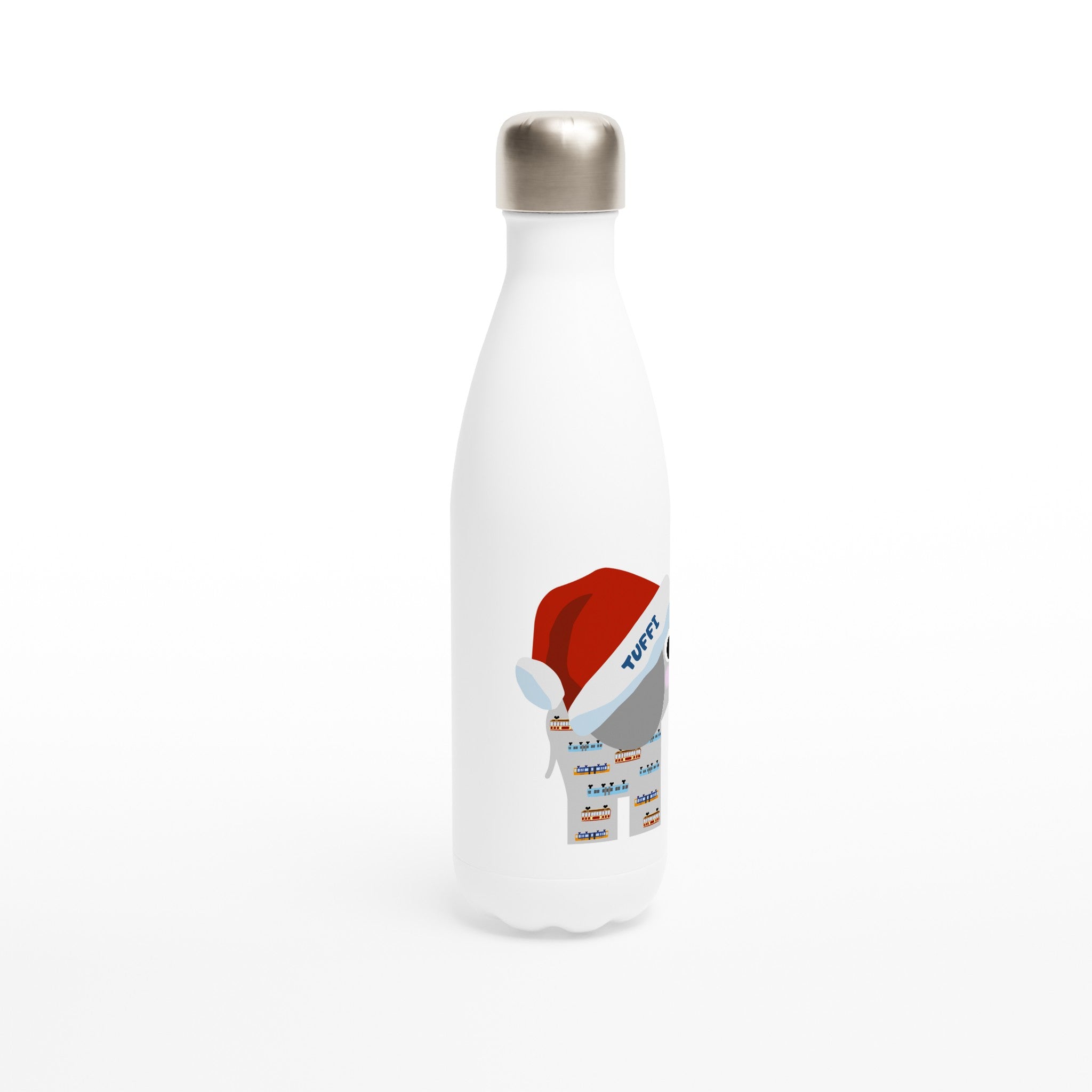 Weiße Edelstahl-Wasserflasche (17oz)