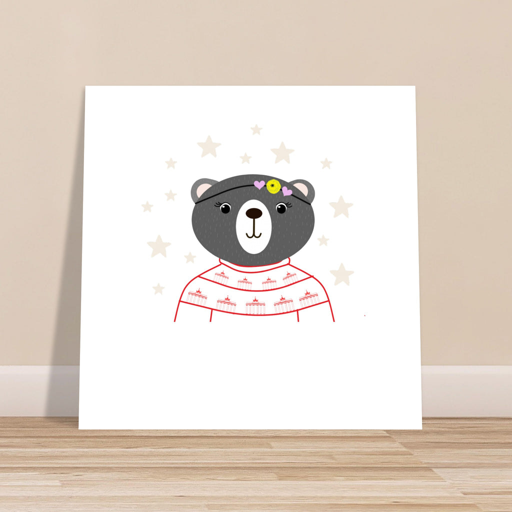 Berlin Kleine Bärin Premium Poster auf mattem Papier