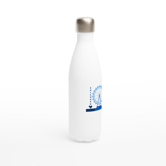 Erlangen Weiße Edelstahl-Wasserflasche (17oz)