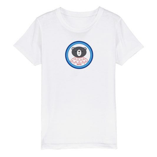 Berlin Kleiner Bär Bio Kinder-T-Shirt mit Rundhalsausschnitt