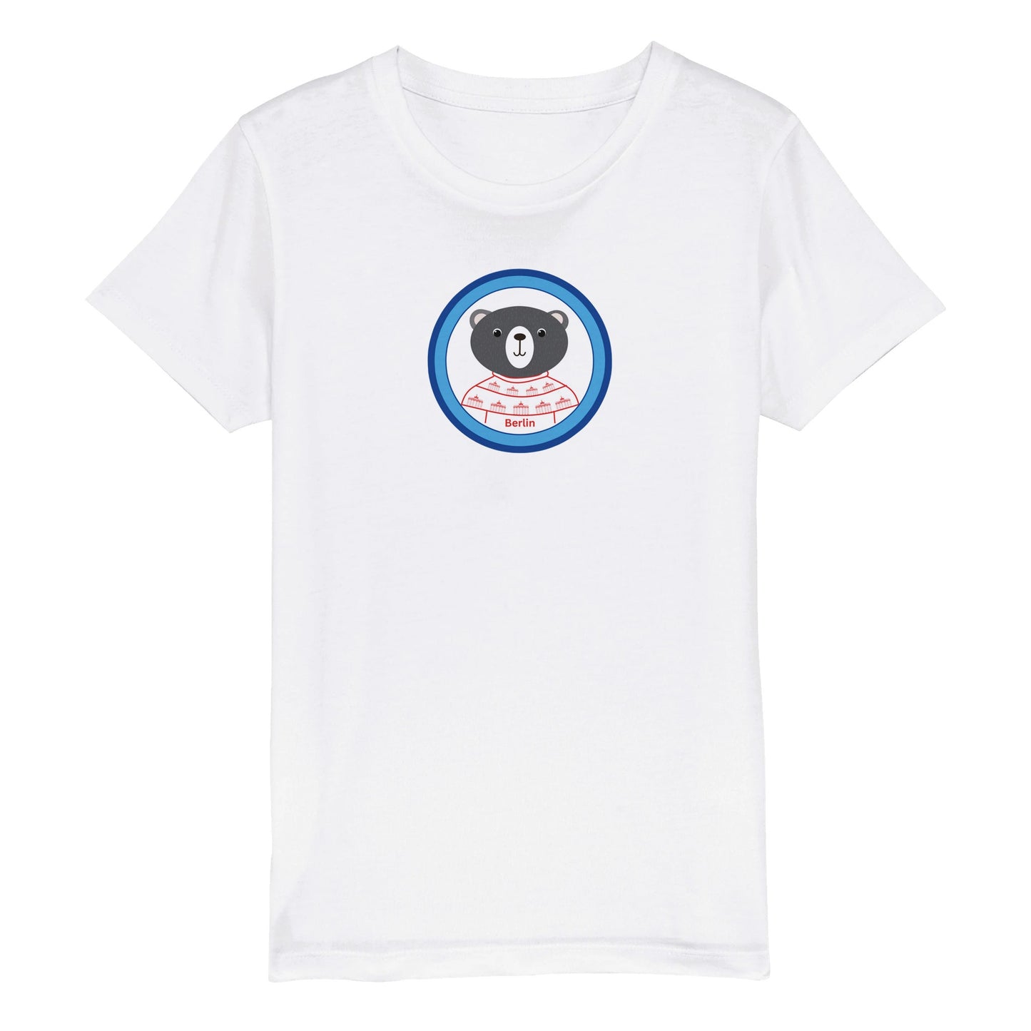 Berlin Kleiner Bär Bio Kinder-T-Shirt mit Rundhalsausschnitt
