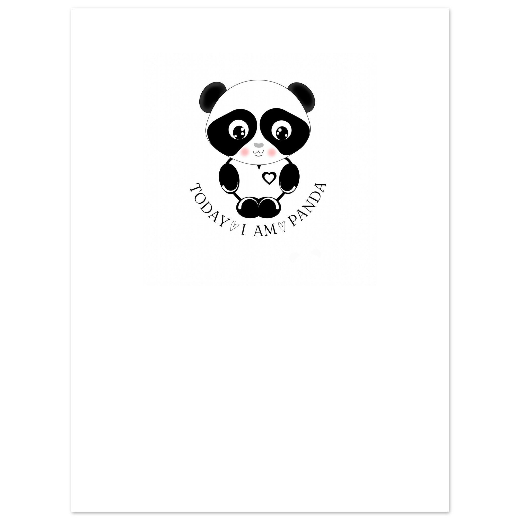 Panda Premium Poster auf mattem Papier