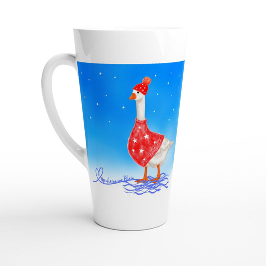 Weiße Latte-Tasse 17oz