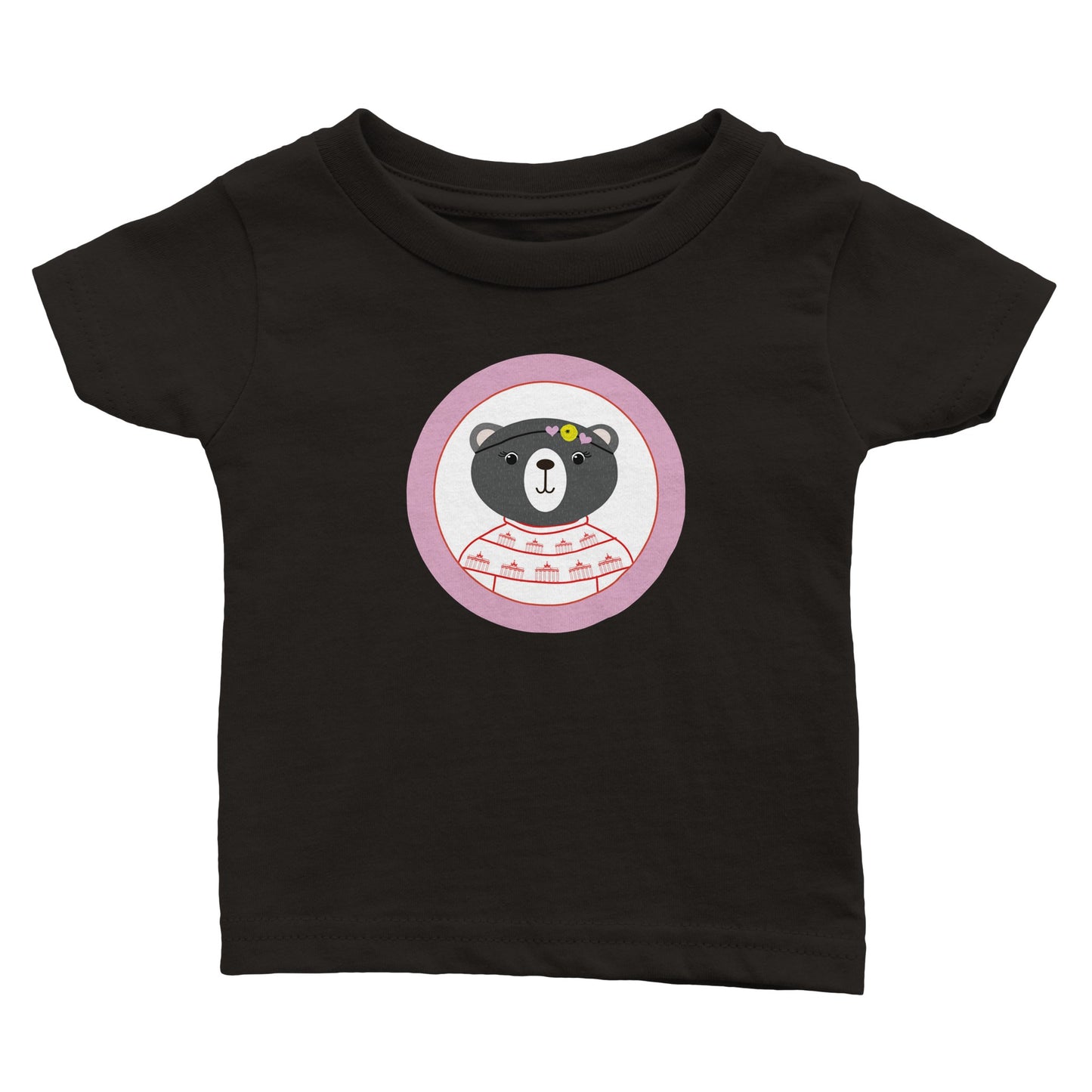 Berlin Kleine Bärin Klassisches Baby-T-Shirt mit Rundhalsausschnitt
