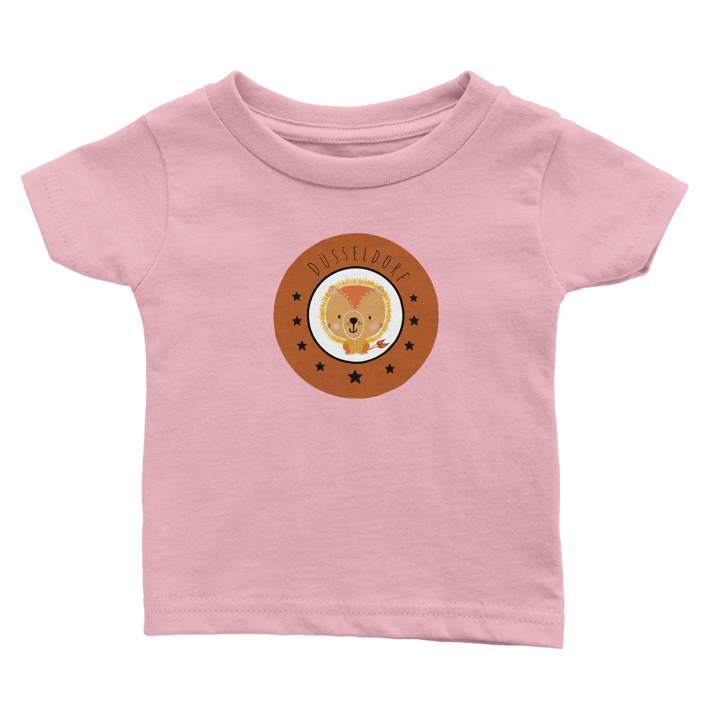 Düsseldorf Kleiner Löwe - Klassisches Baby-T-Shirt mit Rundhalsausschnitt