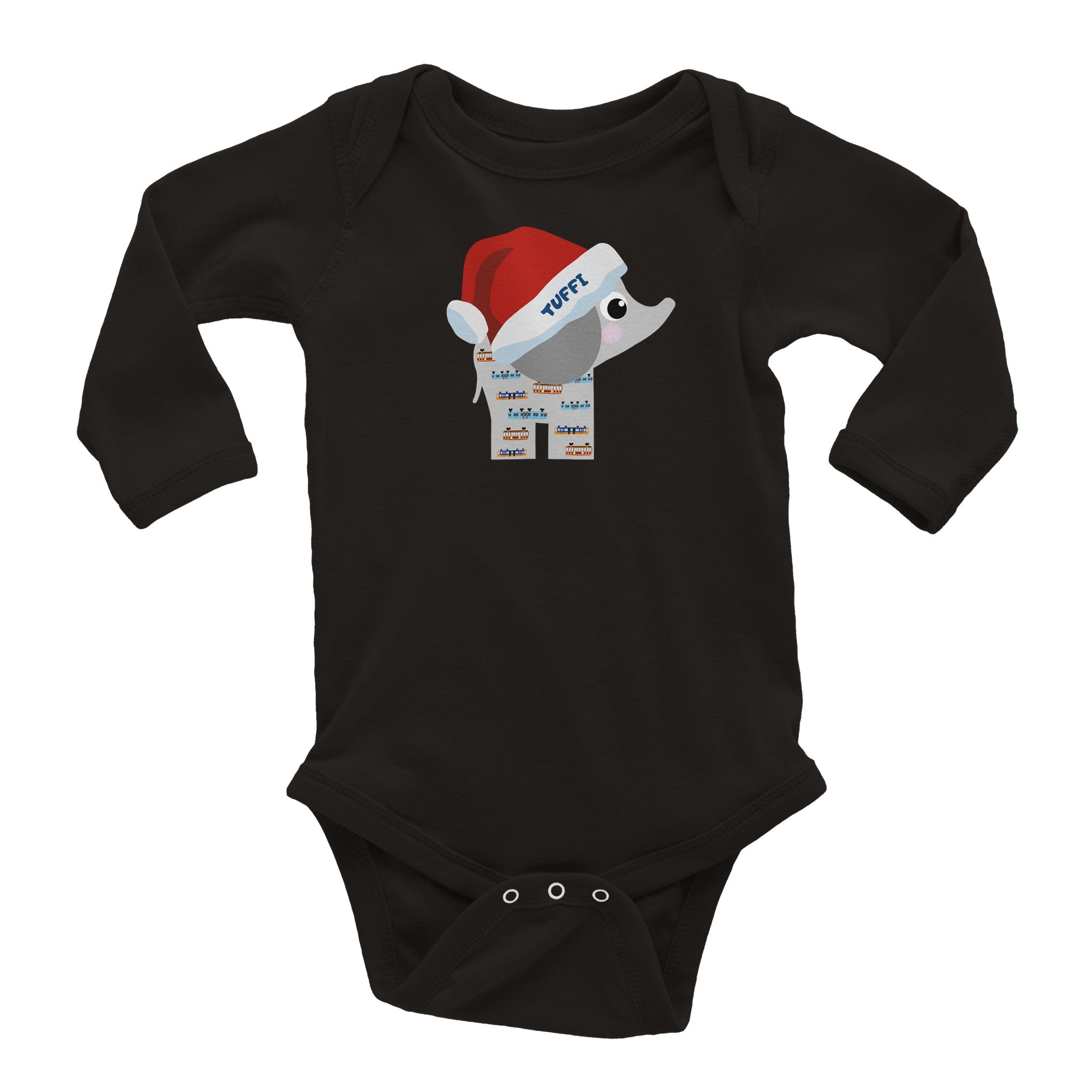 Wuppertal „Tuffi Weihnachtsmann“ Klassischer langärmliger Baby-Strampler