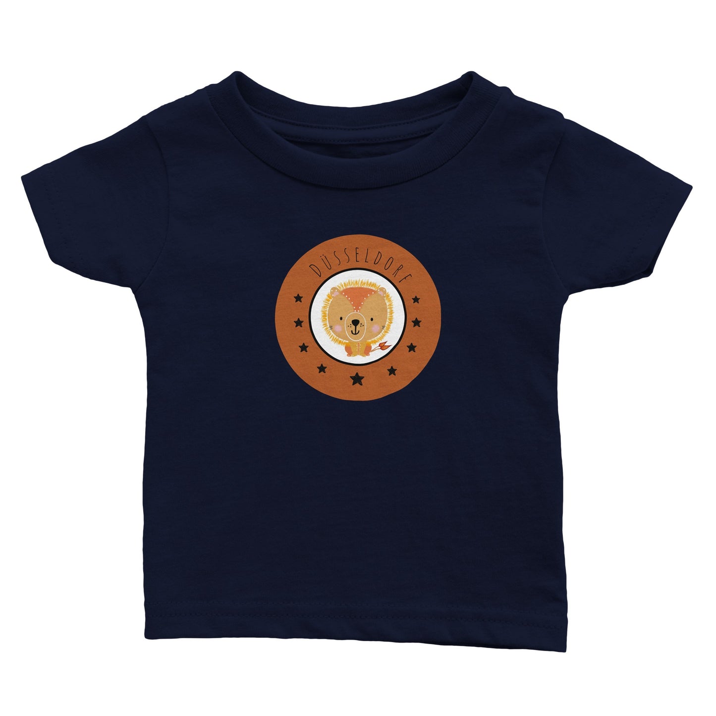 Düsseldorf Kleiner Löwe - Klassisches Baby-T-Shirt mit Rundhalsausschnitt