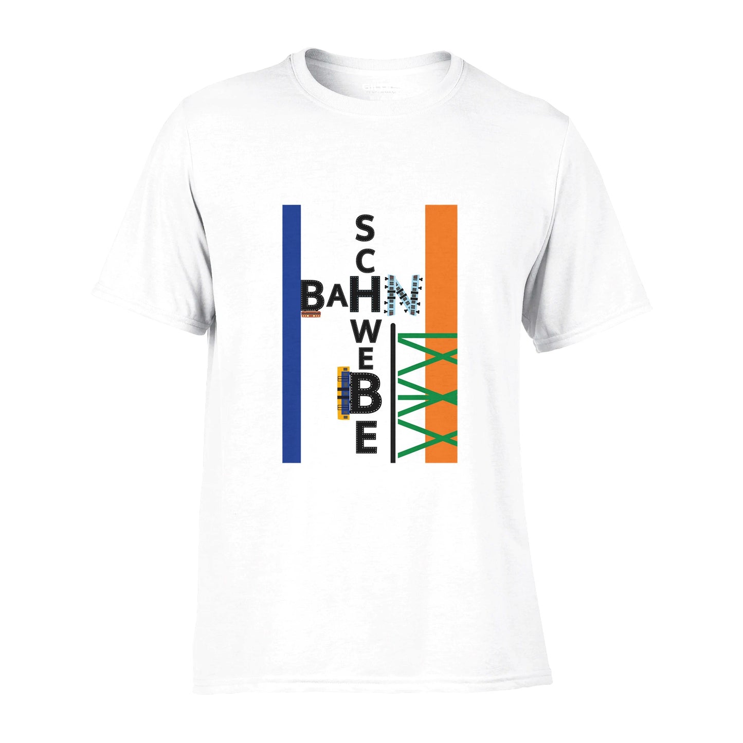 Wuppertal „Schwebe-Bahn“ Performance Unisex-T-Shirt mit Rundhalsausschnitt