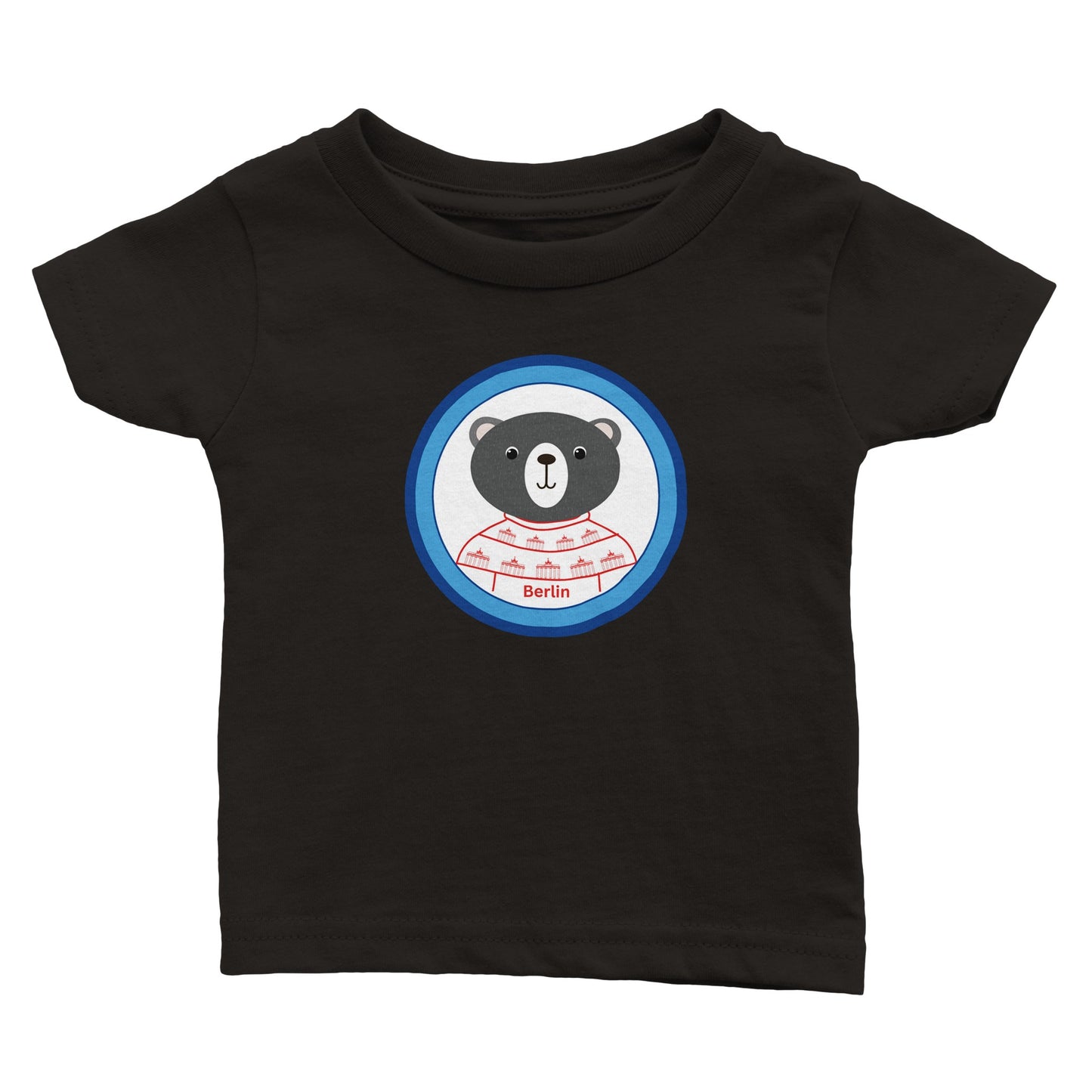 Berlin Kleiner Bär - Klassisches Baby-T-Shirt mit Rundhalsausschnitt
