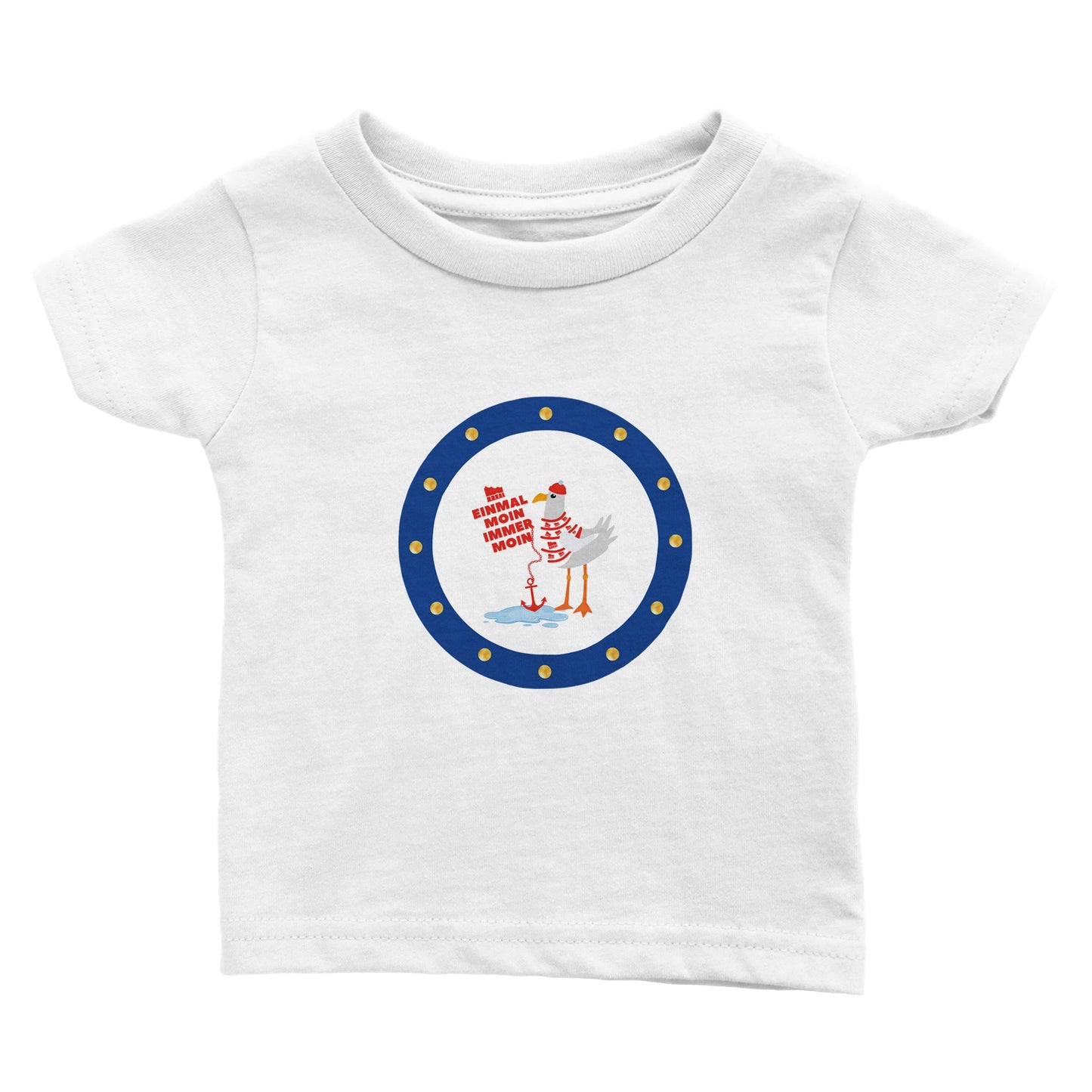 Klassisches Baby-T-Shirt mit Rundhalsausschnitt