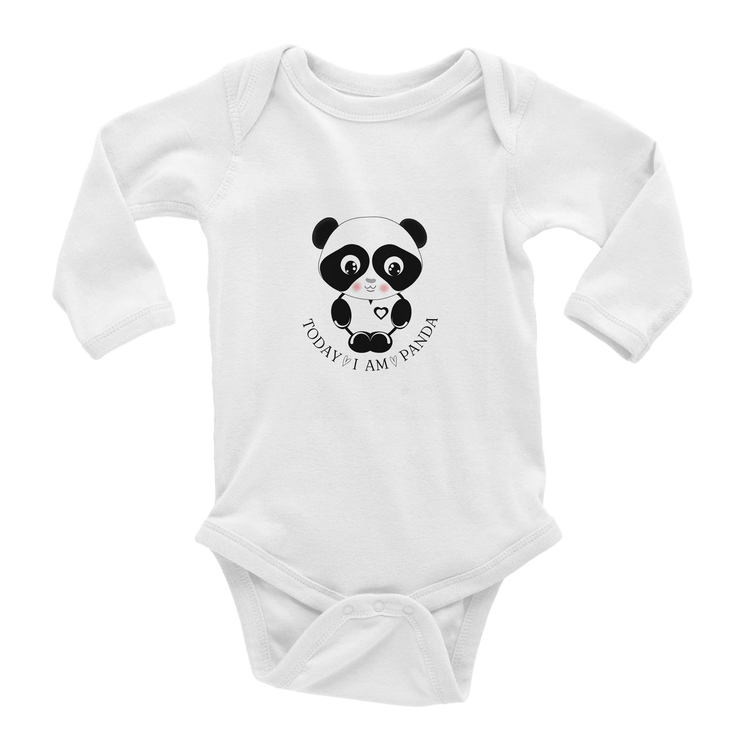 Today I am Panda Klassischer langärmliger Baby-Strampler